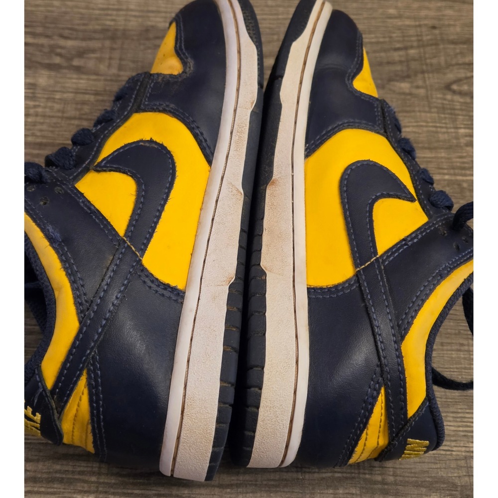 Nike Dunk Low Athletic Shoes Michigan Youth Size 1Y Blue Yellow - Picture 6 of 12